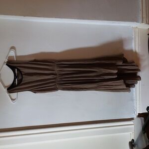 h&m | Asymmetrical Olive Green Sleeveless Maxi Dress | US 4 | NWOT